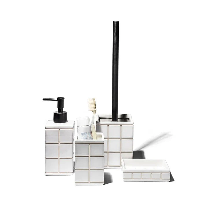 CERAMIC BATH ENSEMBLE TOILET BRUSH - Image 5