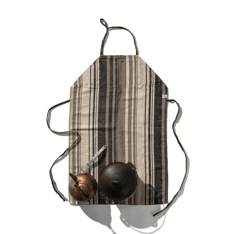 Cotton Jute Stripe Apron - Image 2