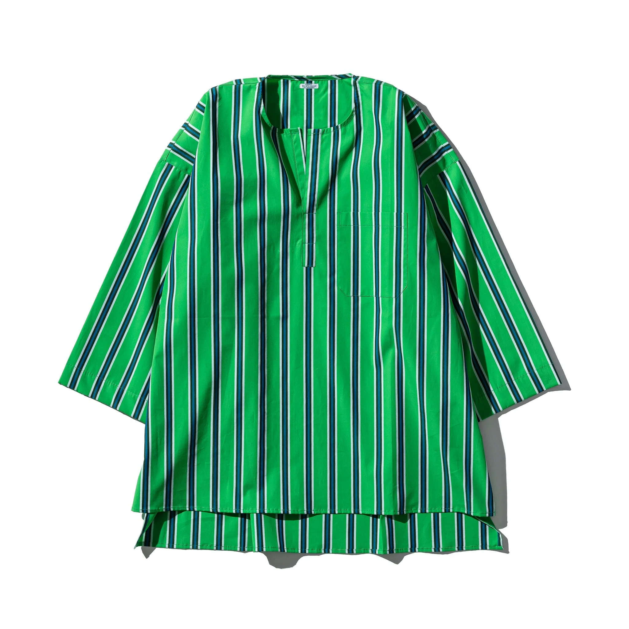 Cotton Crew Neck Stripe Shirt - Image 4