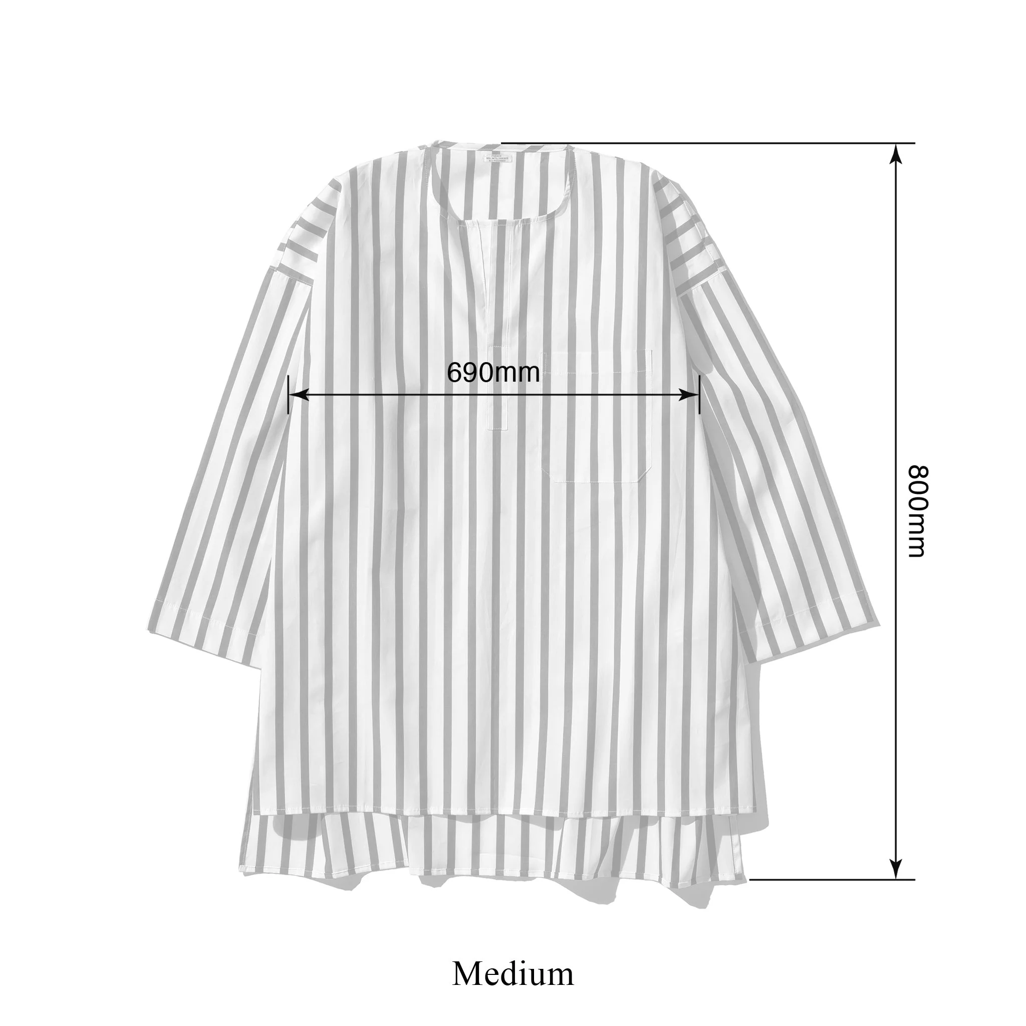Cotton Crew Neck Stripe Shirt - Image 8