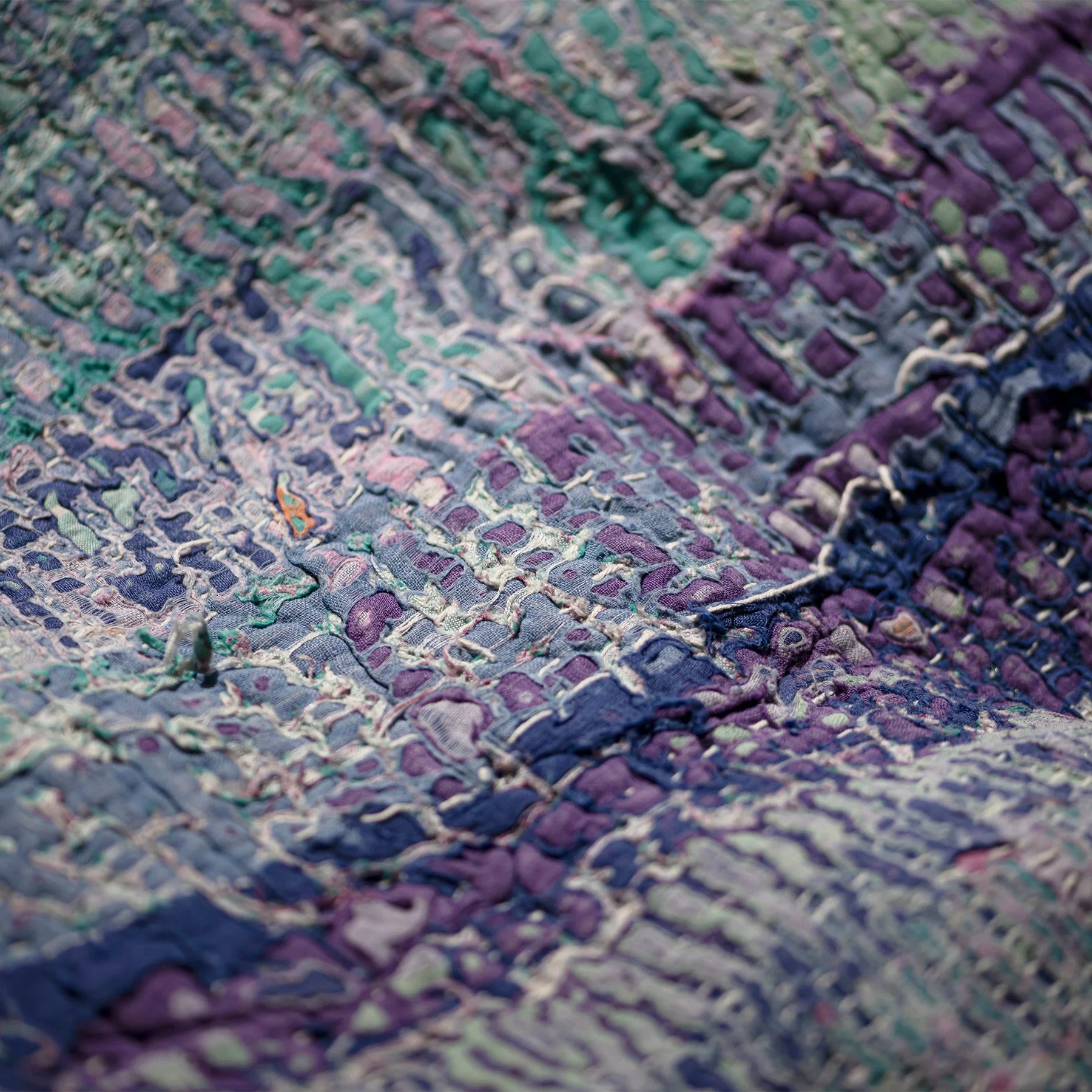 Covered Vintage Kantha Quilt Organizer - Image 6