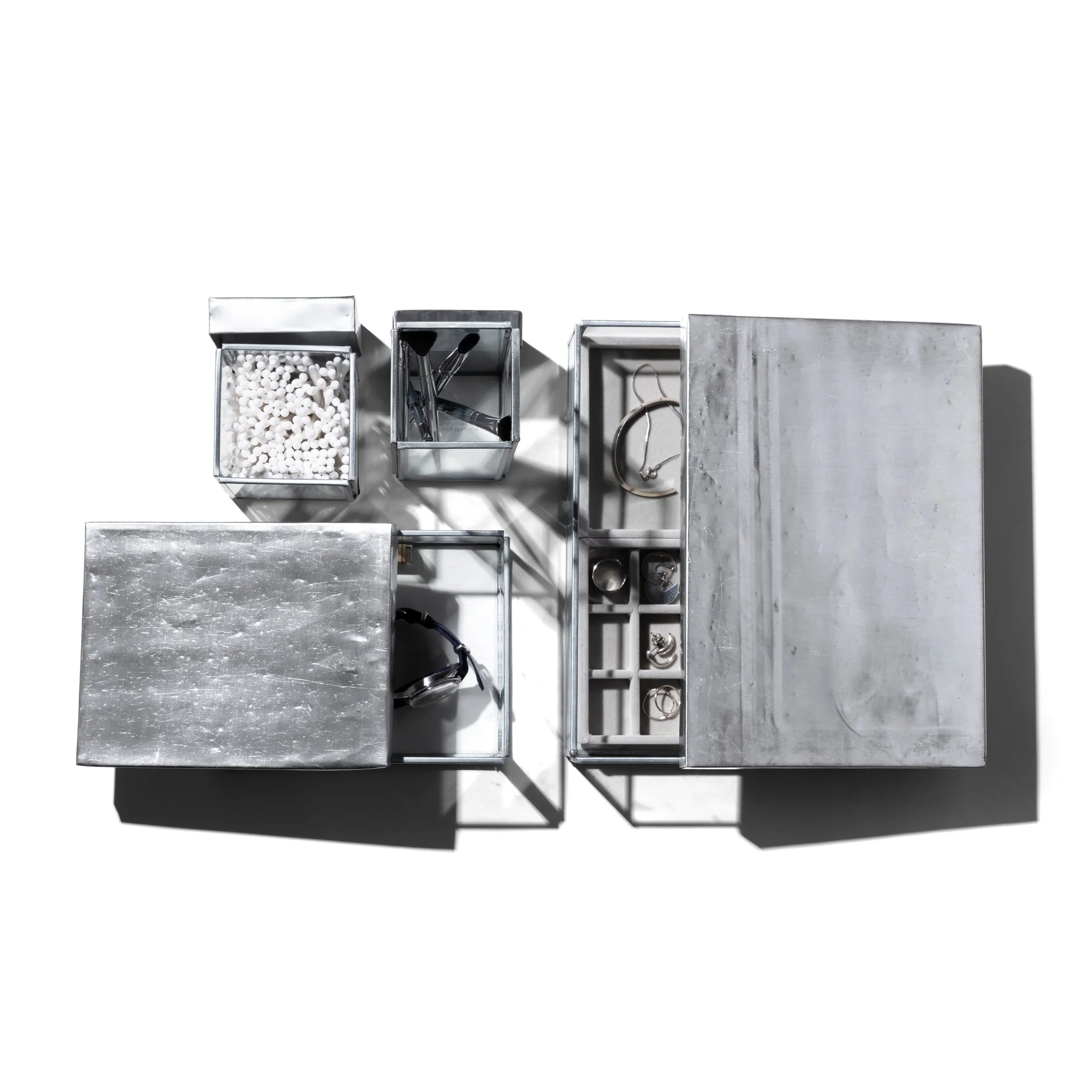 JEWELRY GLASS BOX W/RECYCLE STEEL LID - Image 5