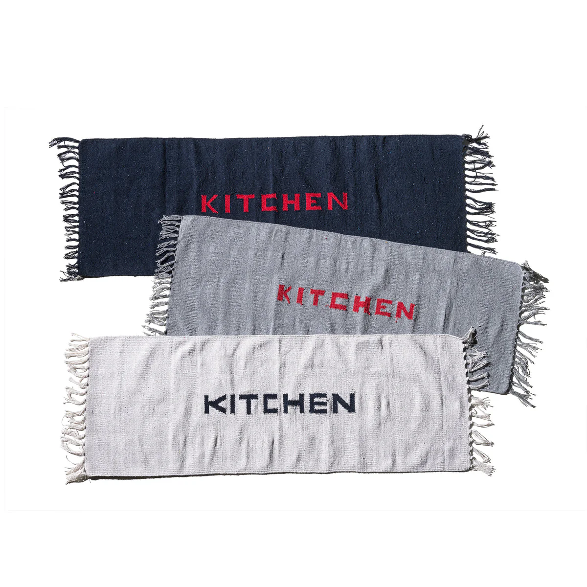 HANDLOOMED RECYCLE YARN KITCHEN MAT