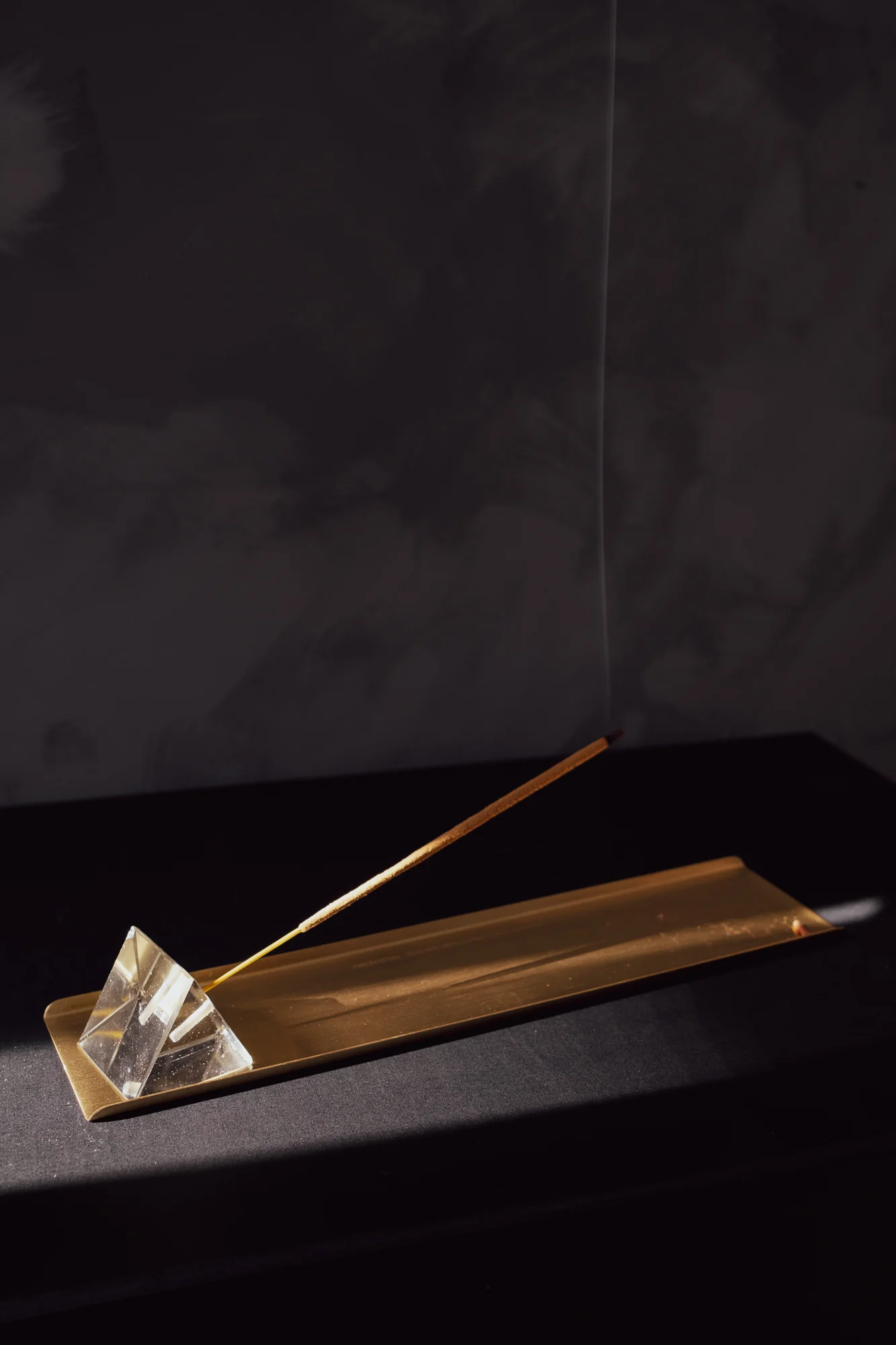 PRISM INCENSE HOLDER W/BRASS TRAY - Image 3