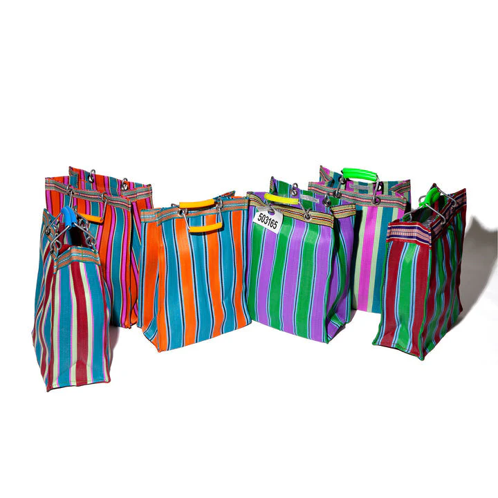 RECYCLED PLASTIC STRIPE BAG - Rectangle D15 - Image 11