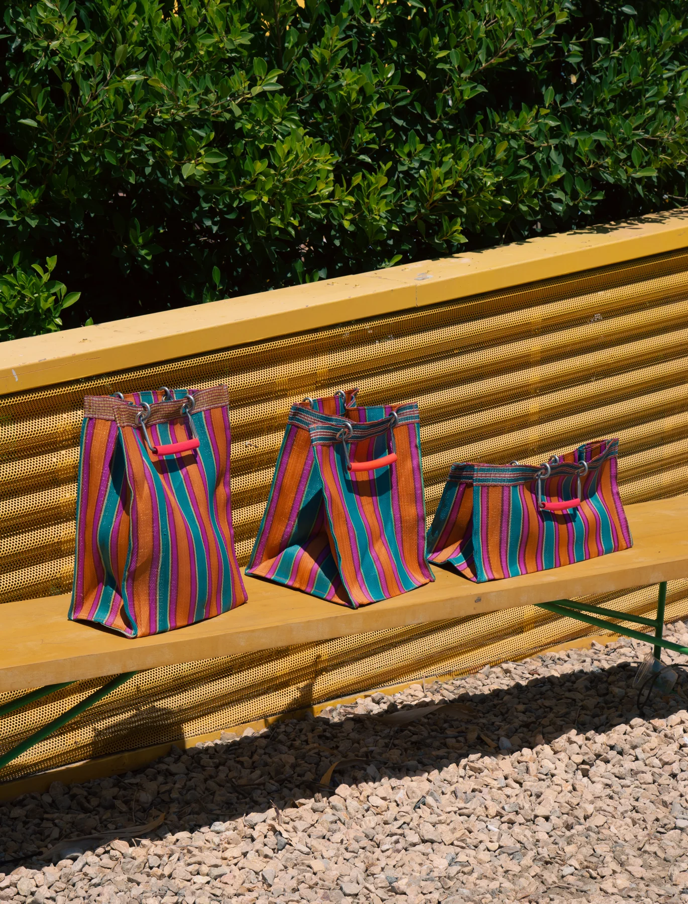 RECYCLED PLASTIC STRIPE BAG - Rectangle D15 - Image 15
