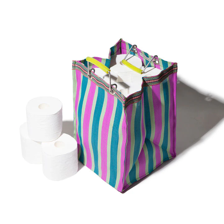 RECYCLED PLASTIC STRIPE BAG - Rectangle D30 - Image 10