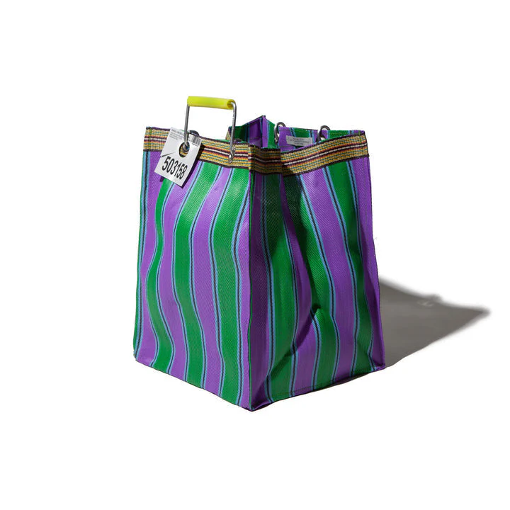 RECYCLED PLASTIC STRIPE BAG - Rectangle D30 - Image 7
