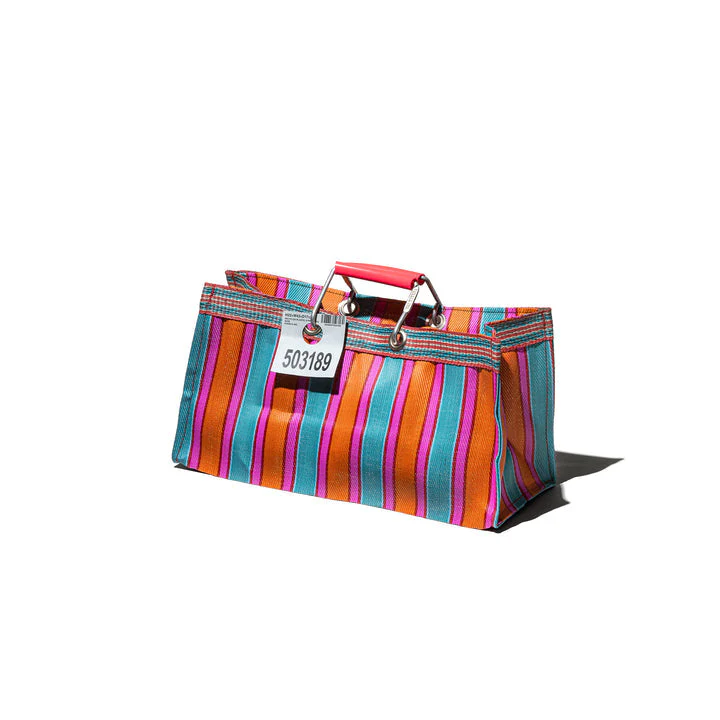 RECYCLED PLASTIC STRIPE BAG - Wide - Image 13