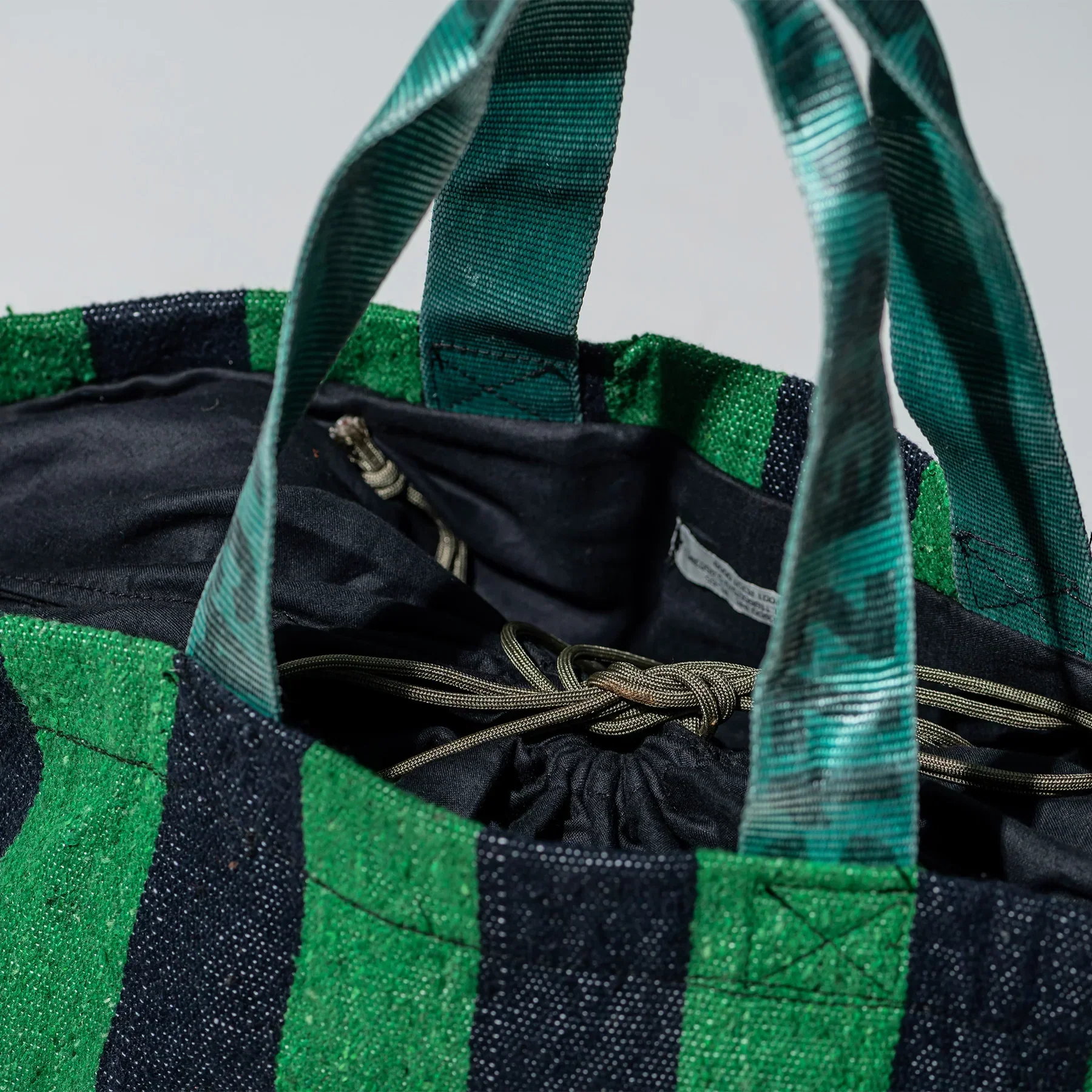 Rug Bag - Green x Navy Blue - Image 3