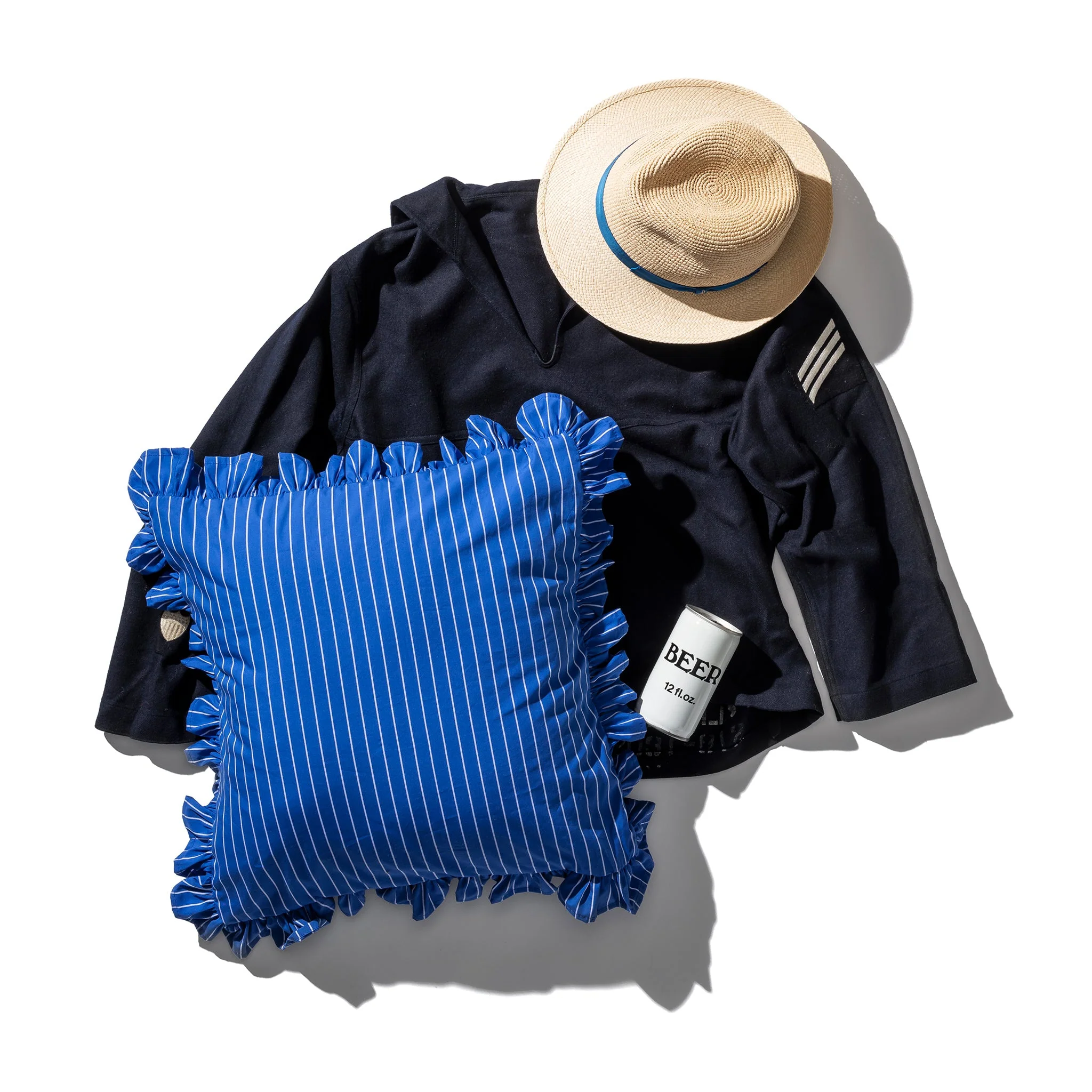 Shirt Fabric Ruffle Cushion Cover - Image 5