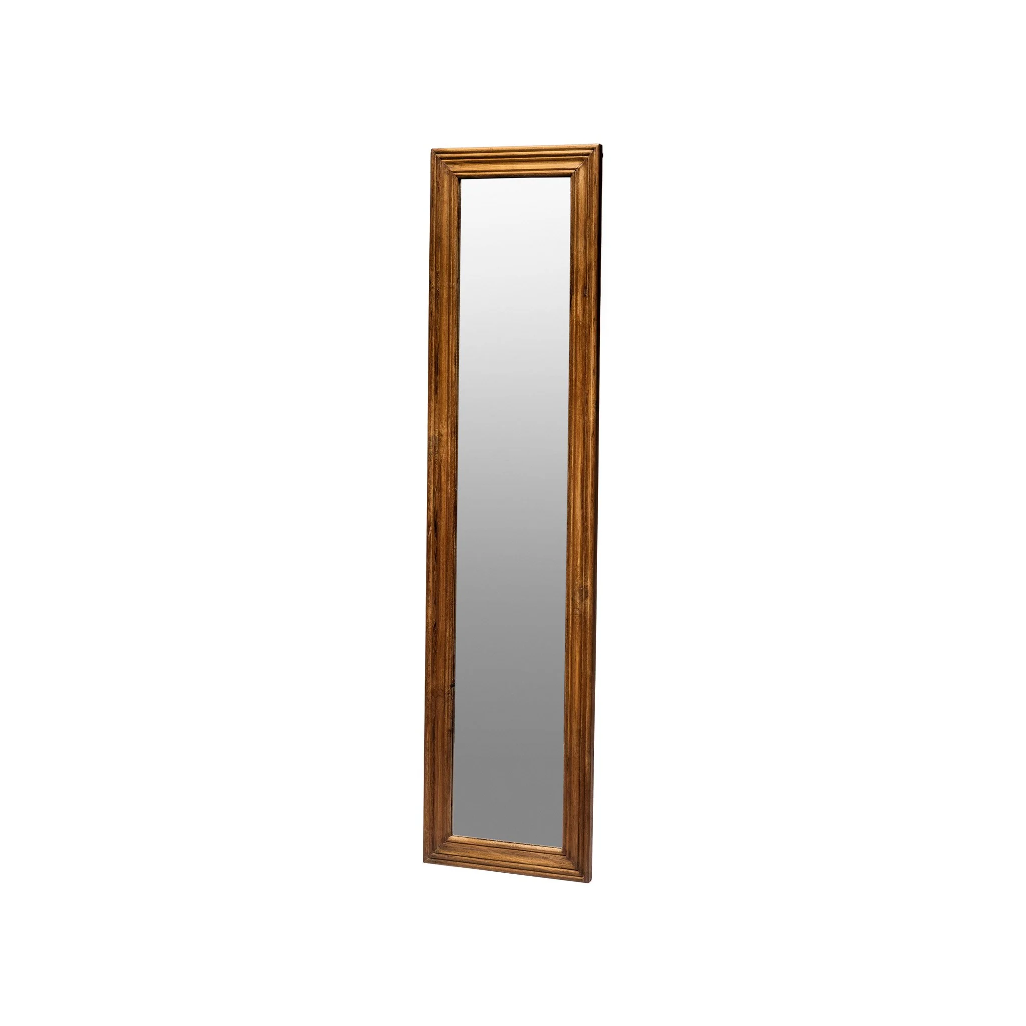 TEAK WOOD FIGURE MIRROR - Image 2