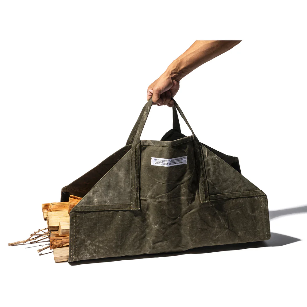TENT FABRIC FIREWOOD CARRIER