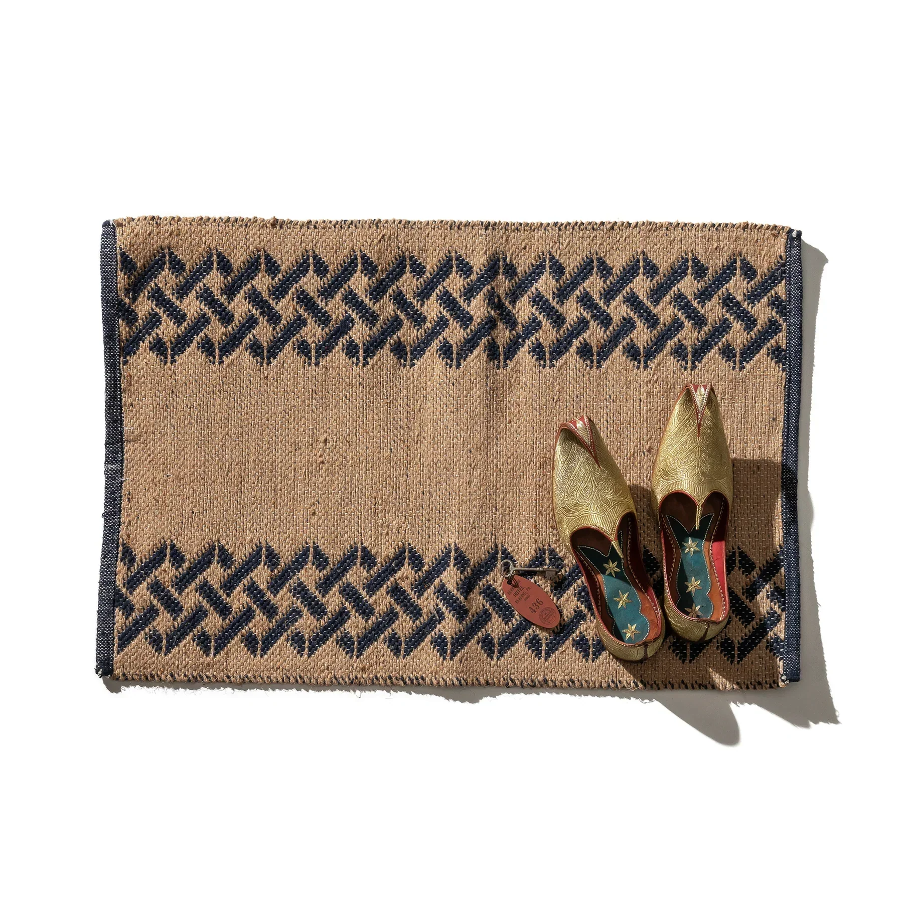 Tile Patterned Jute Mat - Sicily - Image 2