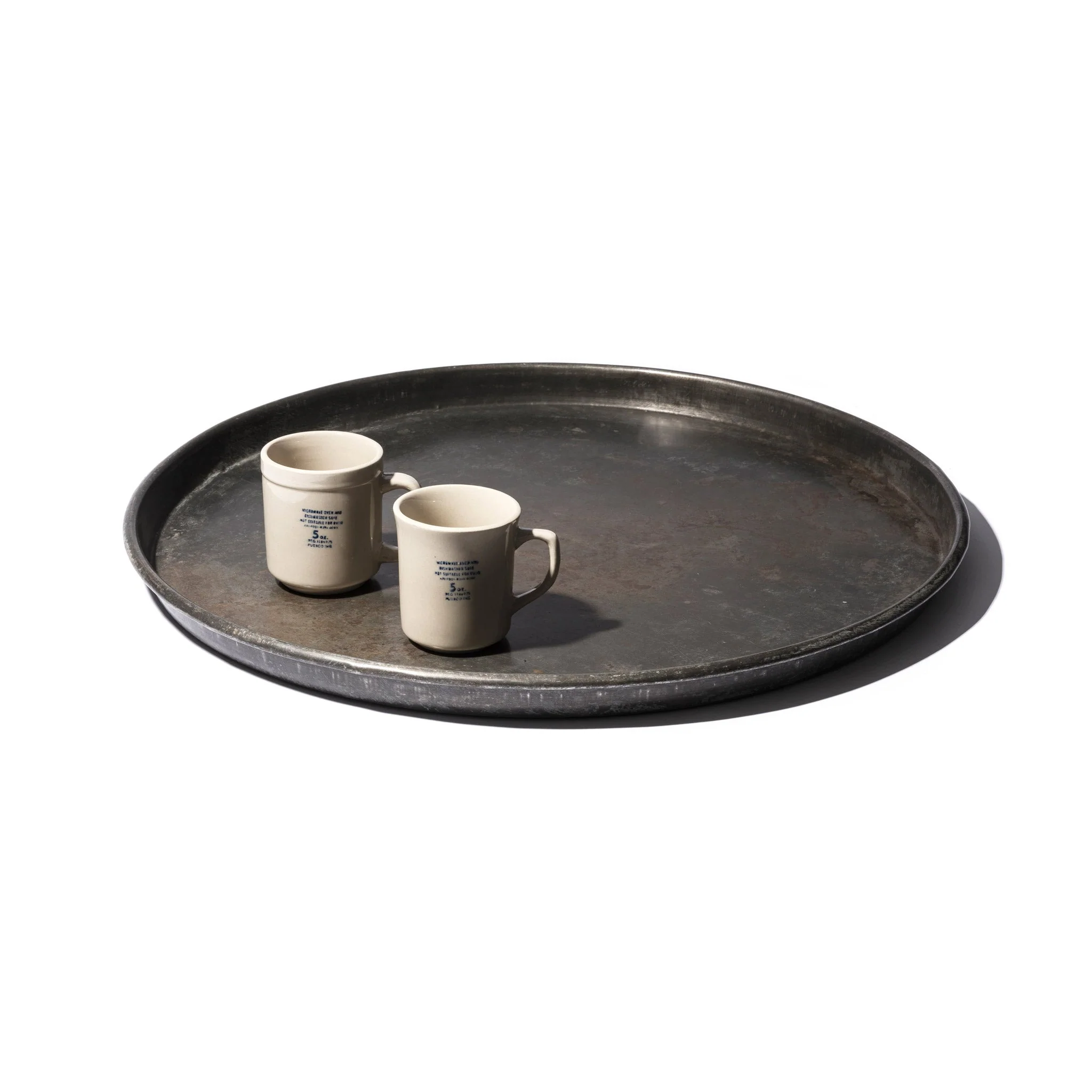 VINTAGE LARGE ROUND TRAY