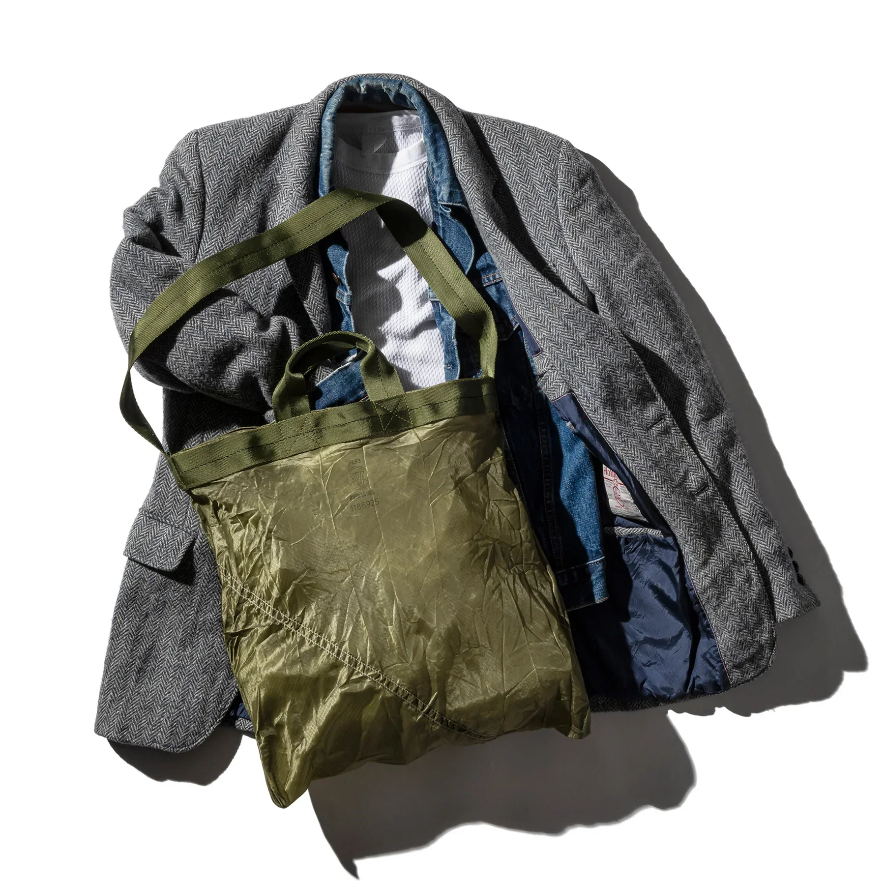 Vintage Parachute Light 2-Way Bag - Olive - Image 2