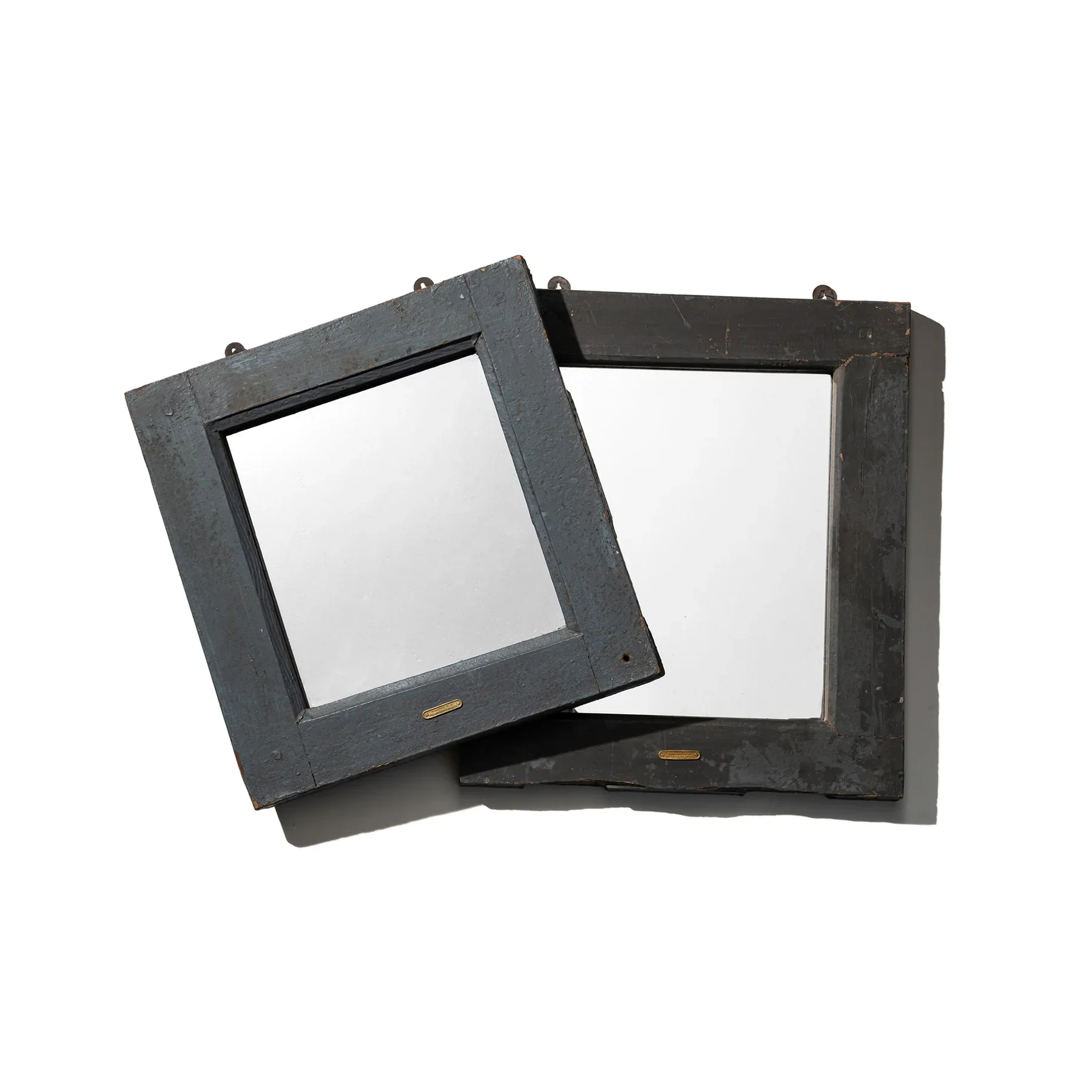 VINTAGE WINDOW MIRROR / Industrial Blue - Image 5